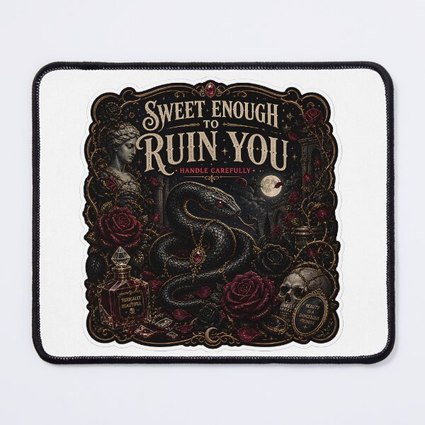 Item preview, Sweet Enough To Ruin You Gothic Snake Rose Aesthetic designed and sold by StickyGuys.