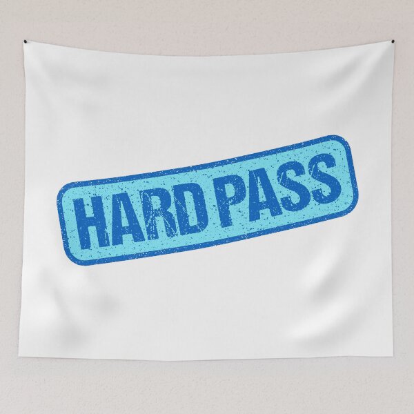 Item preview, Hard Pass, Blue Stamp Outline designed and sold by Memes N Lore .