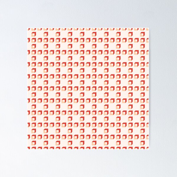 Item preview, Cinnabar, deep peach & seashell cubes designed and sold by Mint + Midnight.