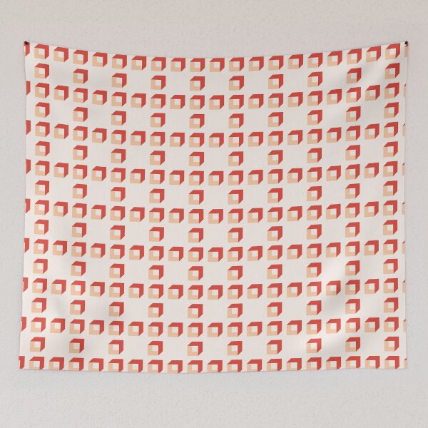 Item preview, Cinnabar, deep peach & seashell cubes designed and sold by Mint + Midnight.