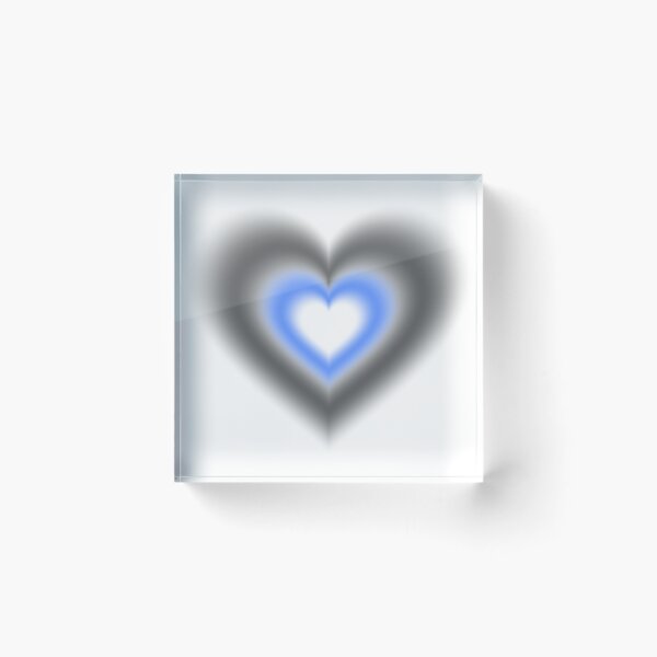 Item preview, Black and blue blurry hearts designed and sold by serenebookworm.