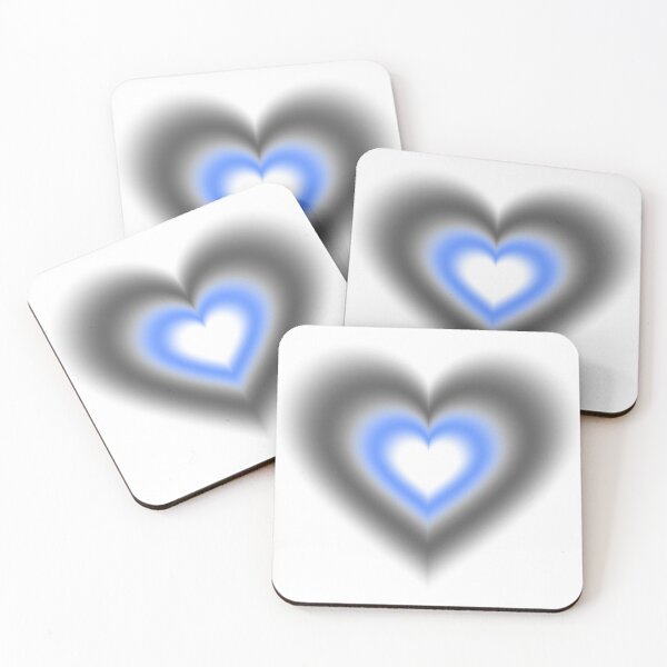 Item preview, Black and blue blurry hearts designed and sold by serenebookworm.