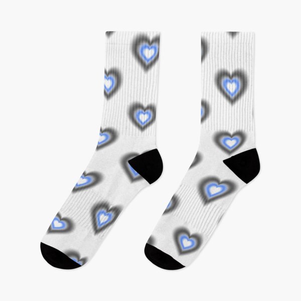 Item preview, corazones borrosos negros y azules designed and sold by serenebookworm.