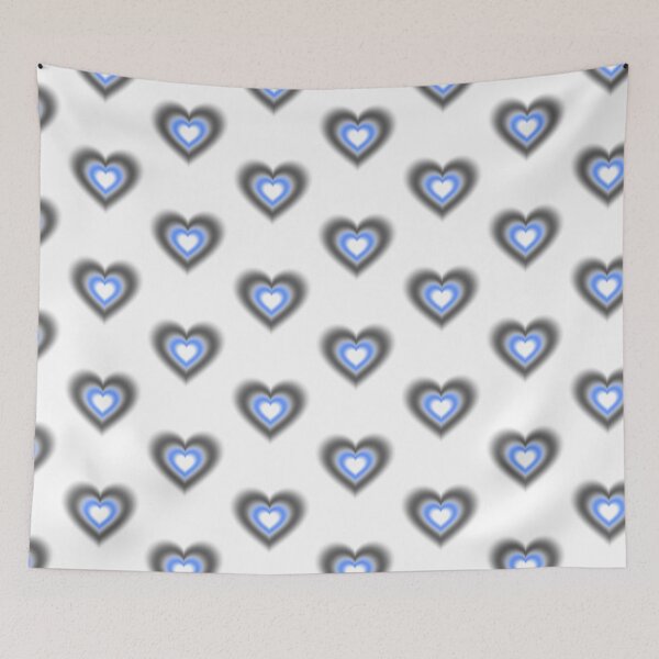 Item preview, Black and blue blurry hearts designed and sold by serenebookworm.