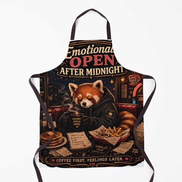 Item preview, Emotionally Open After Midnight Cozy Red Panda Diner Aesthetic designed and sold by StickyGuys.