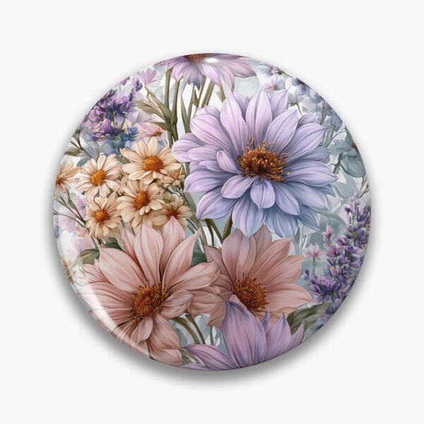 Item preview, Delicate Pastel Wildflower Pattern – Lavender, Pink & Cream designed and sold by NovaBitWalls.