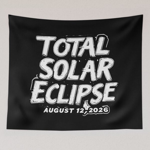Item preview, Astronomic Lover B&W TOTAL SOLAR ECLIPSE - AUGUST 12 ,2026. designed and sold by Giulivo Store Graphic.