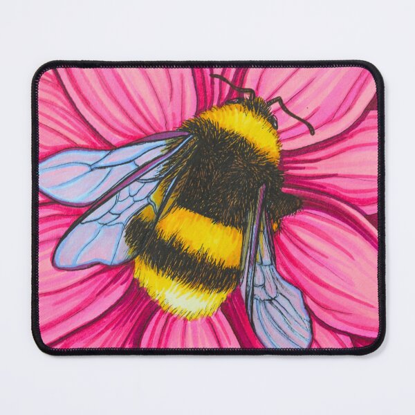 Item preview, Fuzzy Bumblebee Pollinating a Pretty Pink Flower designed and sold by GDiEDesigns.