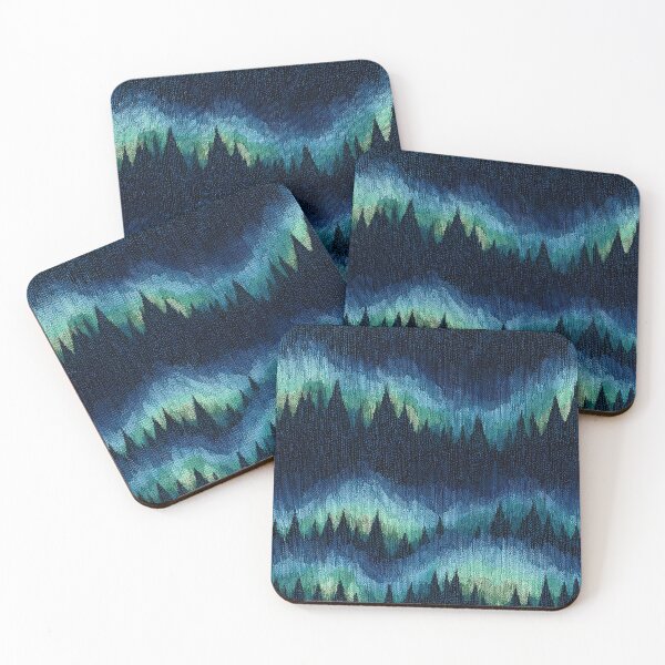 Item preview, Northern Lights Forest Pixel Art Landscape designed and sold by NicolasGlowArt.