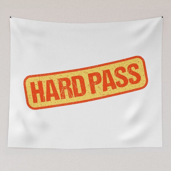 Item preview, Hard Pass, Orange Stamp Outline designed and sold by Memes N Lore .