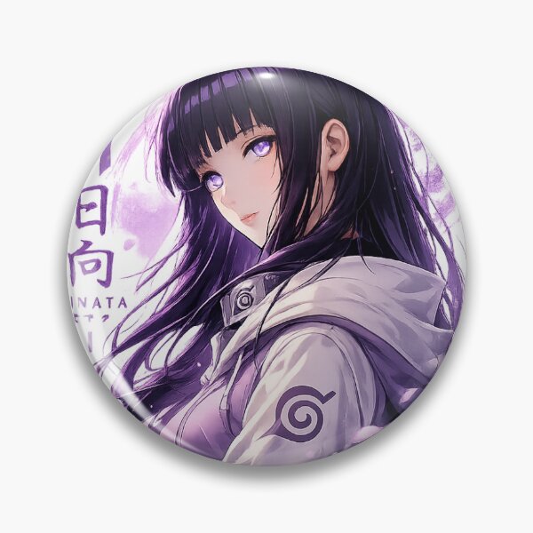 Item preview, Hinata Hyuga Purple Aesthetic Anime Sticker designed and sold by ZenOtaku Lab.