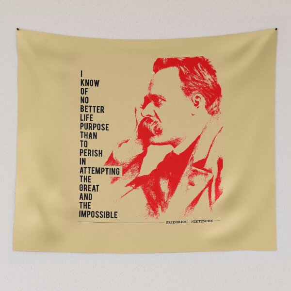 Item preview, Friedrich Nietzsche Quote on Attempting the Great and the Impossible designed and sold by pahleeloola.