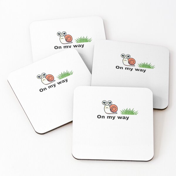 Item preview, Funny snail graphic - on my way designed and sold by SimpleDesign111.