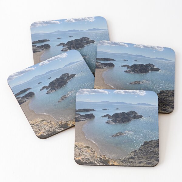 Item preview, Sunny Coastal Bay with Rocky Shoreline View designed and sold by banana3397.