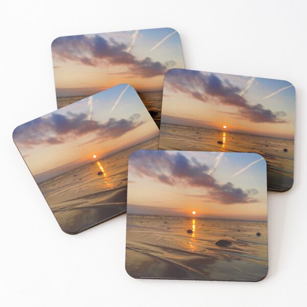 Item preview, Golden Sunset Over Rippled Beach Sand designed and sold by banana3397.