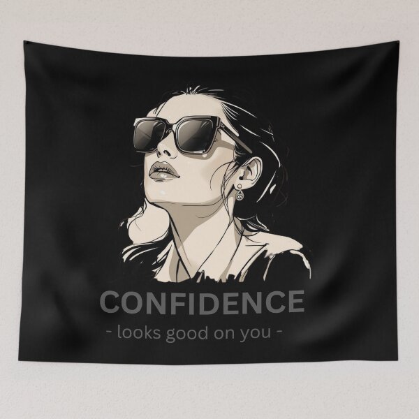 Item preview, Confidence Looks Good On You Elegant Feminine Empowerment Chic Design designed and sold by YourTrendyTees.