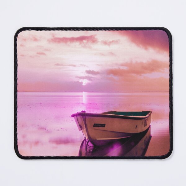 Item preview, Infrared Sea Boat Poster | Surreal Ocean Sky Landscape | Unique Wall Art Gift designed and sold by Kubilay-Digital.
