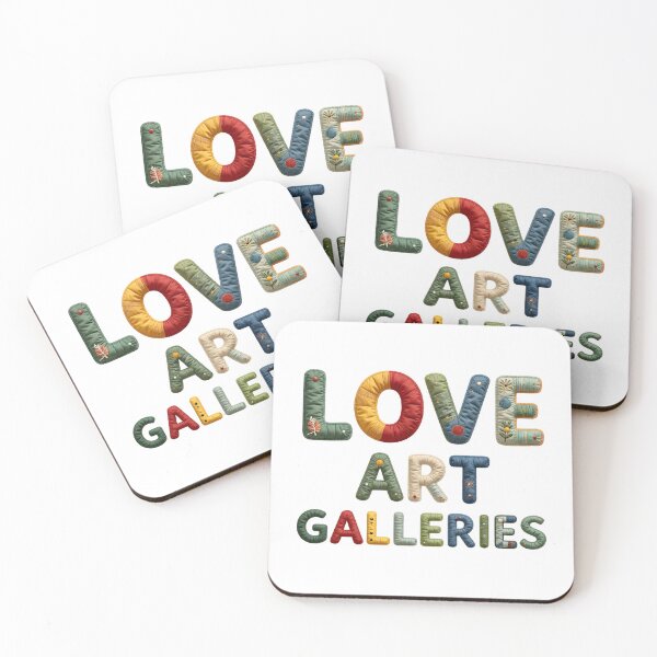 Item preview, LOVE ART GALLERIES - IN COLORFUL FAUX LETTERING designed and sold by AlexOBrienArt.