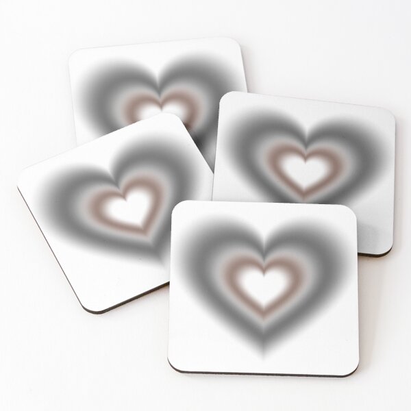 Item preview, Black and brown blurry hearts designed and sold by serenebookworm.