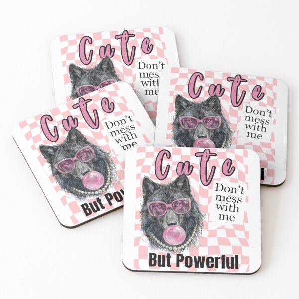 Item preview, Cute But Powerful Wolf – Don’t Mess With Me Pink Aesthetic Attitude Design designed and sold by LAJdesigns.