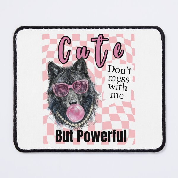 Item preview, Cute But Powerful Wolf – Don’t Mess With Me Pink Aesthetic Attitude Design designed and sold by LAJdesigns.