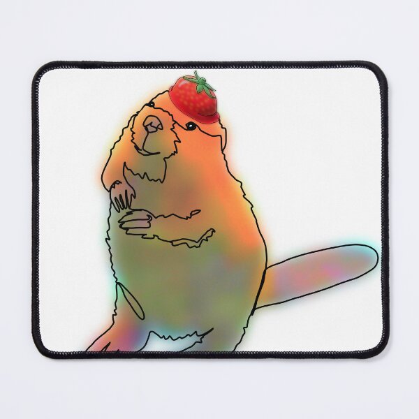 Item preview, Benny the Beaver in a strawberry Hat – animalzinhats designed and sold by Ashley’sAnimalz.