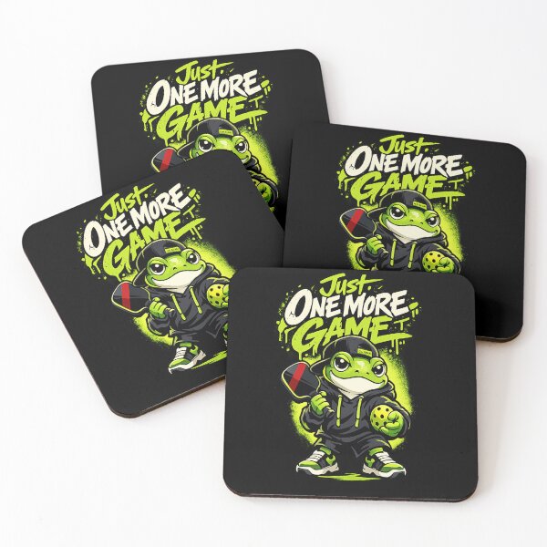 Item preview, Just One More Game Frog Pickleball Neon Art designed and sold by Xemora.