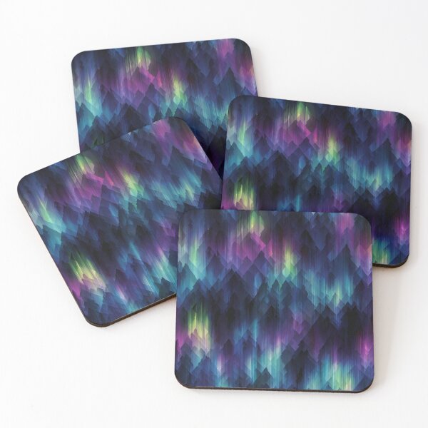 Item preview, Vibrant Abstract Glitch Art Geometric Forest Pattern designed and sold by NicolasGlowArt.