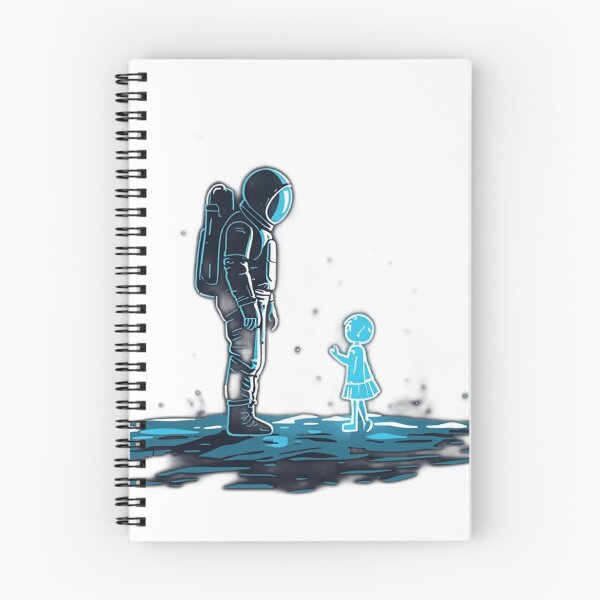 Item preview, Space Connection - Astronaut and Hologram Child Galaxy Art designed and sold by Oda.