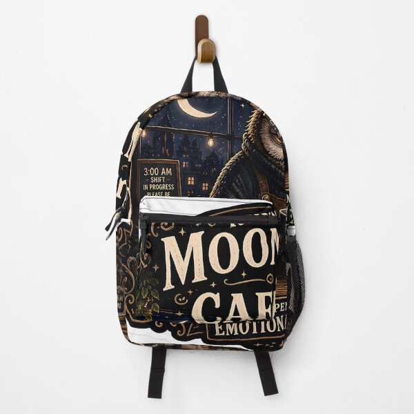 Item preview, Running On Moonlight And Caffeine Cozy Owl Café Aesthetic designed and sold by StickyGuys.