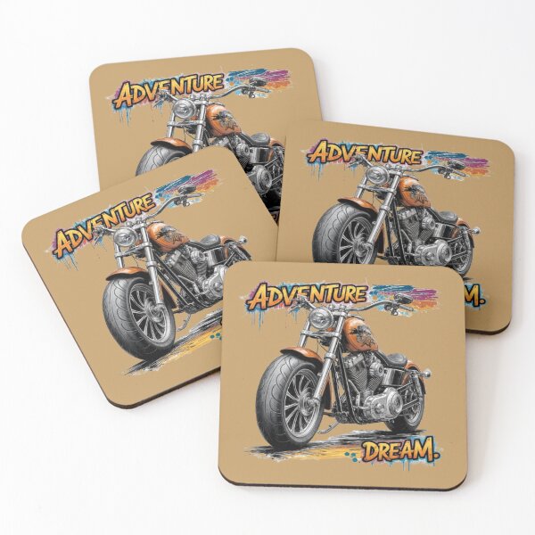 Item preview, Adventure Dream Ride – Vintage Chopper Motorcycle Street Art designed and sold by redask2me.