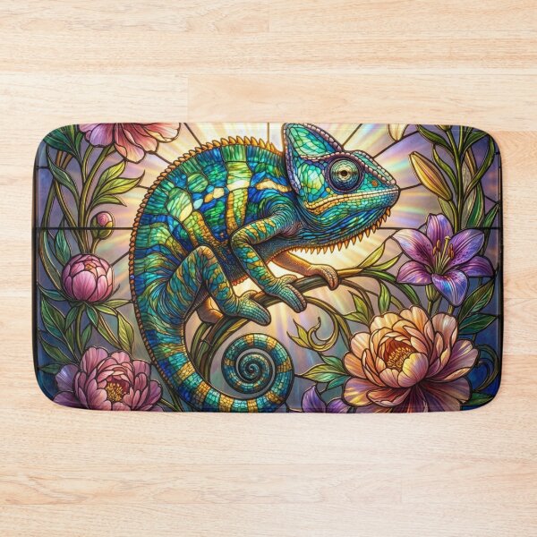 Item preview, Stained Glass Style Chameleon designed and sold by Tridentulus.