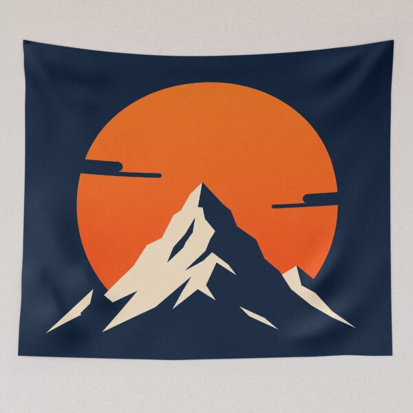 Item preview, Minimal Mountain Sunset Icon designed and sold by Creative_Canvas.