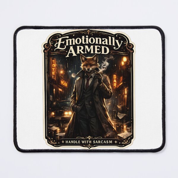 Item preview, Emotionally Armed Noir Fox Detective Dark Aesthetic designed and sold by StickyGuys.
