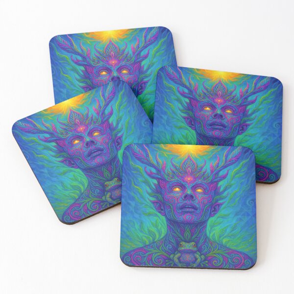 Item preview, Lab Visions 027: Psychedelic Visionary Face with Toad designed and sold by The Psychedelic Anarchist.