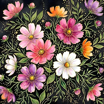 Artwork thumbnail, Cosmos Flower by GraphicsClub
