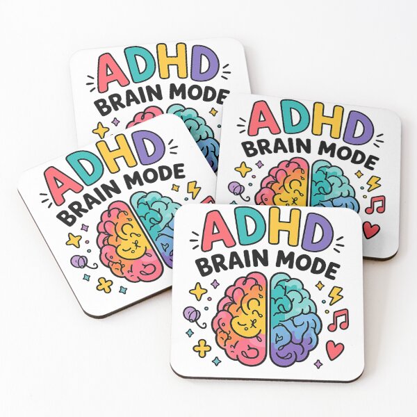 Item preview, ADHD Brain Mode Colorful Funny Neurodivergent T-Shirt designed and sold by FEEL GOOD CLUB DESIGNS.