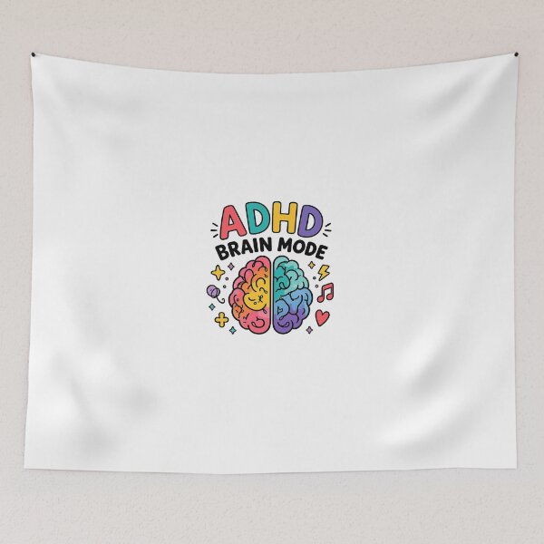 Item preview, ADHD Brain Mode Colorful Funny Neurodivergent T-Shirt designed and sold by FEEL GOOD CLUB DESIGNS.