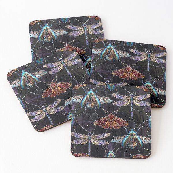 Item preview, Insectos, bichos y libélulas. Escuadrón de insectos de vidrieras. designed and sold by 21 Tulips.