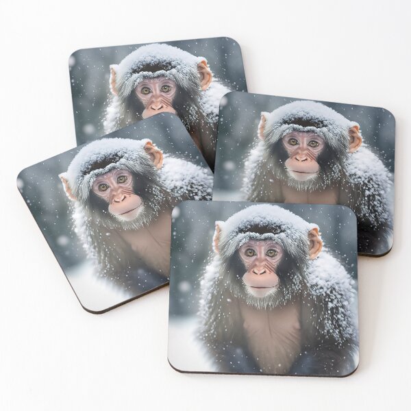 Item preview, Winter Gaze – Snow Monkey designed and sold by TheMarketplaceworld.