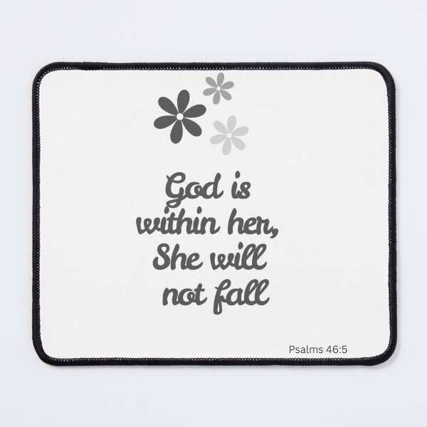 Item preview, She Will Not Fall – Psalm 46:5 Christian Sticker designed and sold by InfiniteTribute.