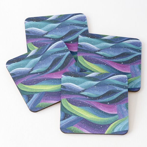 Item preview, Abstract Aurora Borealis Starry Night Sky Pattern designed and sold by NicolasGlowArt.