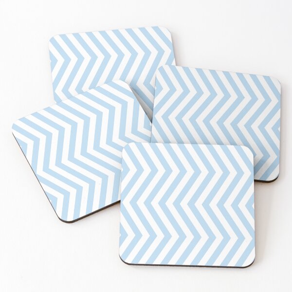 Item preview, Ice Blue And White Chevron Pattern designed and sold by pattern-archive.