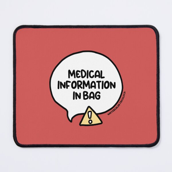 Item preview, Medical Information in Bag Speech Bubble designed and sold by WCFreckles.