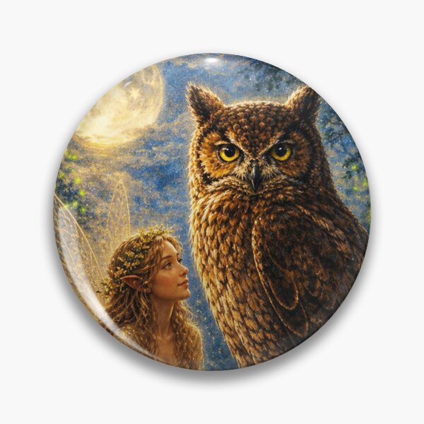 Item preview, Owl Moonlit Guardian and the Golden Fairy designed and sold by Art7Dimension.