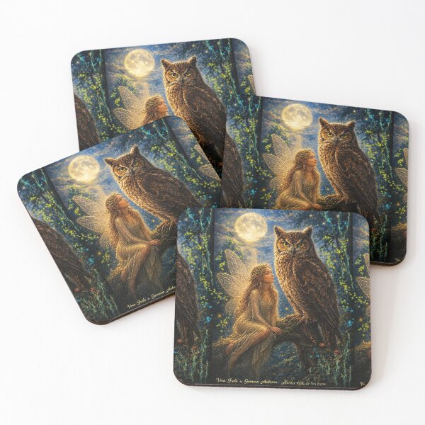 Item preview, Owl Moonlit Guardian and the Golden Fairy designed and sold by Art7Dimension.