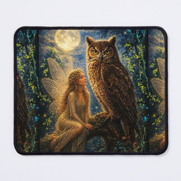 Item preview, Owl Moonlit Guardian and the Golden Fairy designed and sold by Art7Dimension.