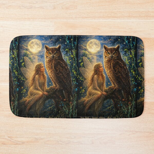 Item preview, Owl Moonlit Guardian and the Golden Fairy designed and sold by Art7Dimension.