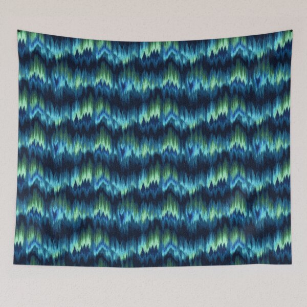Item preview, Abstract Aurora Northern Lights Wavy Pattern designed and sold by NicolasGlowArt.