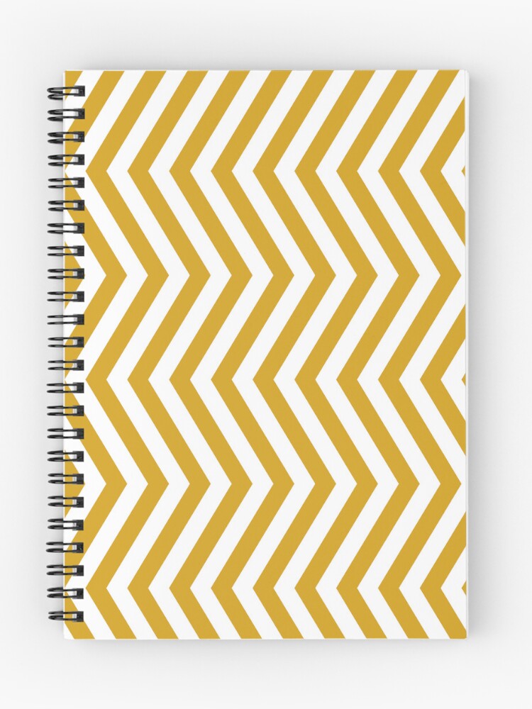 Thumbnail 1 of 3, Journal, Mustard And White Chevron Pattern designed and sold by pattern-archive.